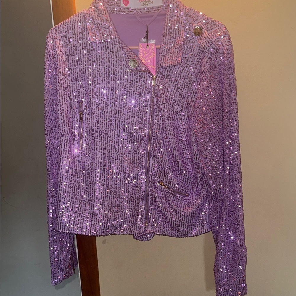 Southern Fried Chics Sequin Purple Jacket